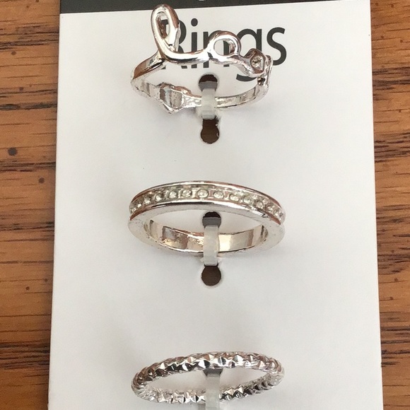 NWT Design By Me/Silver Love MIDI Band Rings - Picture 2 of 2